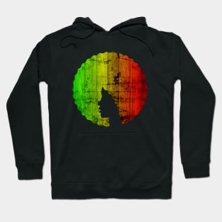 Afro Hair Woman with African Rasta Colors, Black History Hoodie